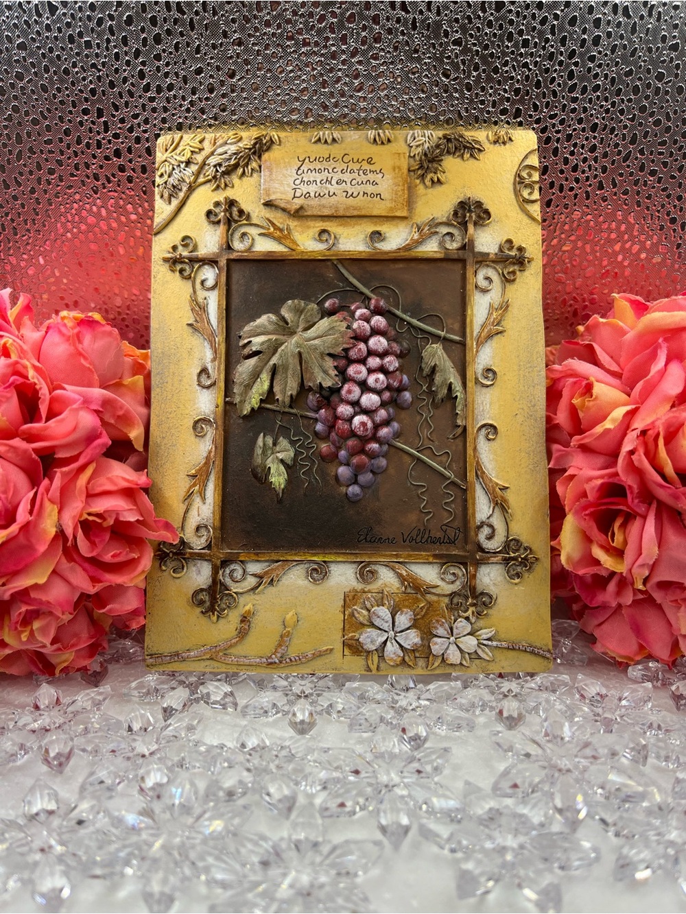Handcrafted Gold Grape Wall Art
